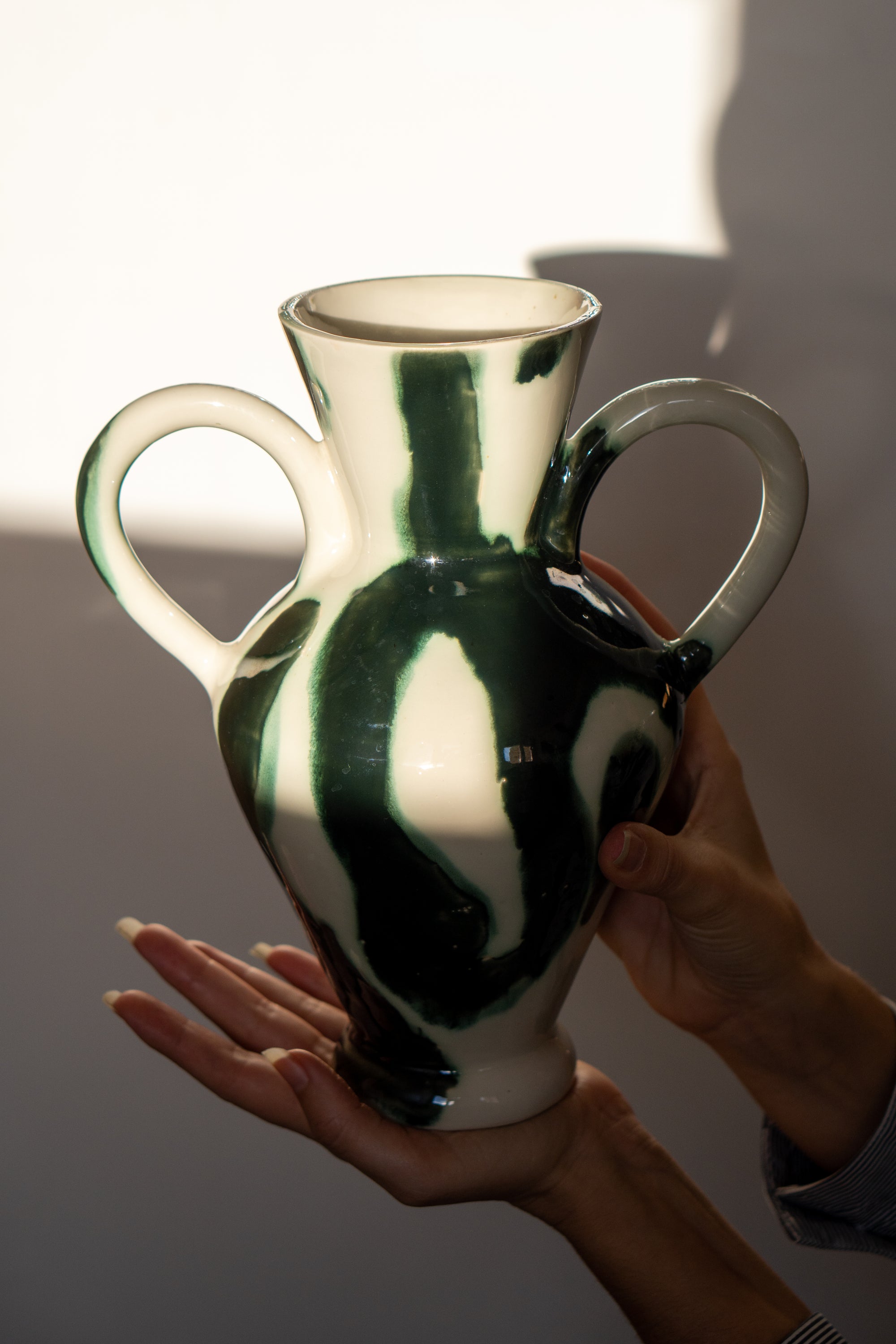 Moo Vase with Handles